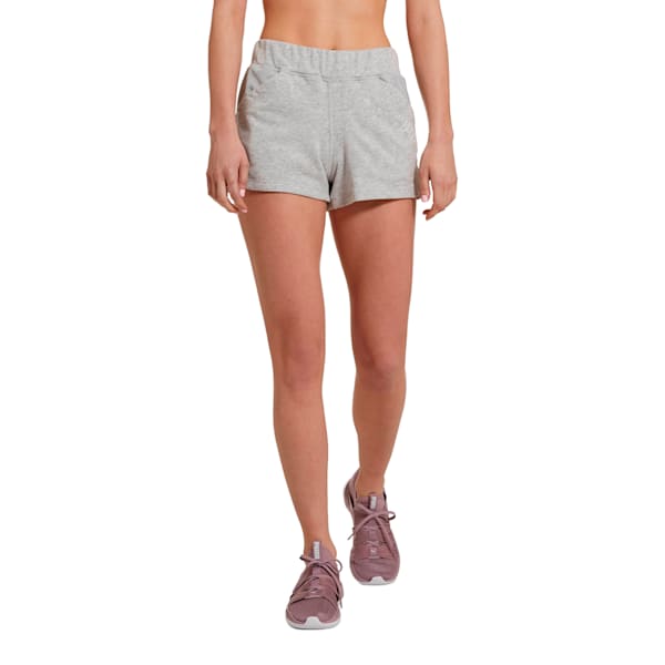 Yogini Women's 3" Shorts, Light Gray Heather, extralarge